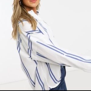 NWT Wrangler Oversized Shirt in Turkish Sea ~ Small